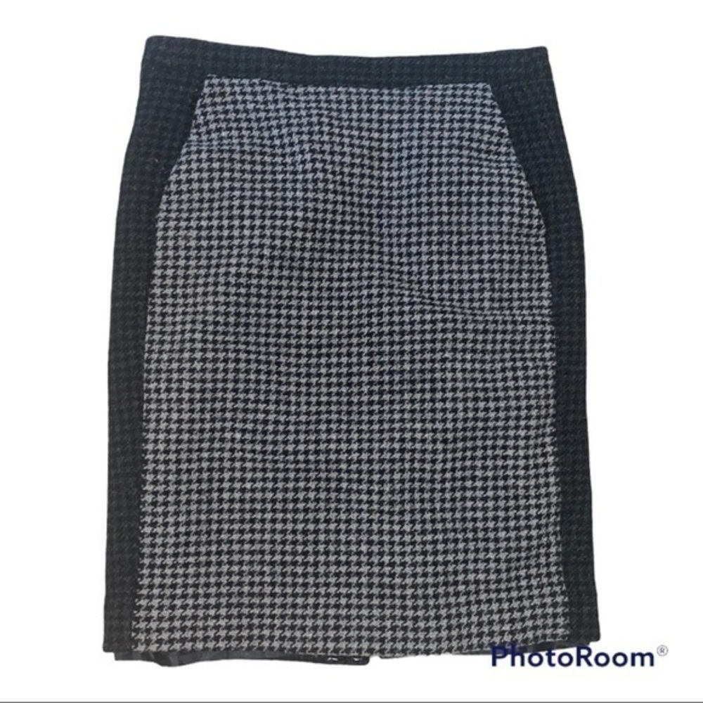 J. Crew The Pencil Skirt Wool Houndstooth Design